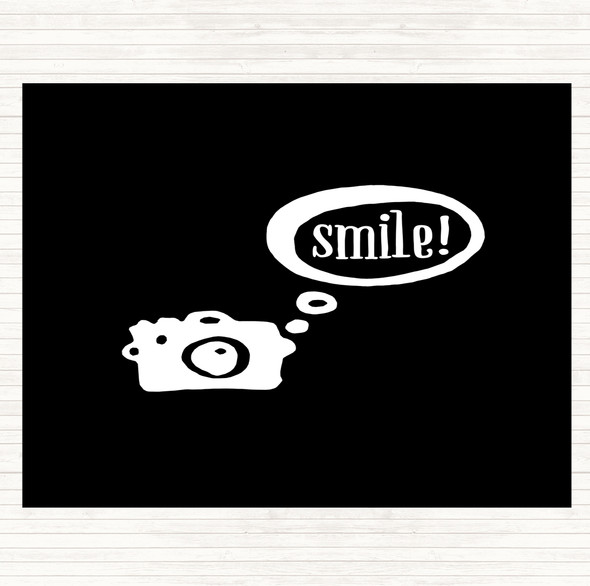 Black White Smile Camera Quote Placemat