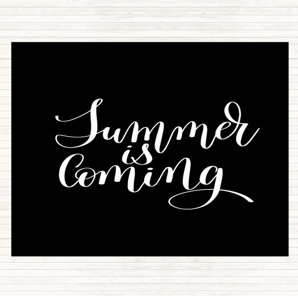 Black White Summer Is Coming Quote Placemat