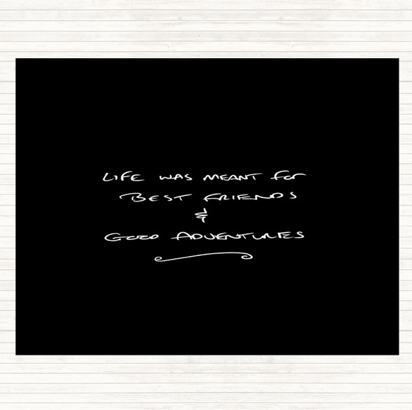 Black White Best Friends Quote Placemat