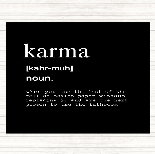 Black White Word Definition Karma Quote Placemat