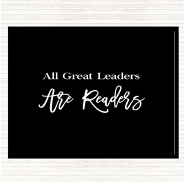 Black White All Great Leaders Quote Placemat