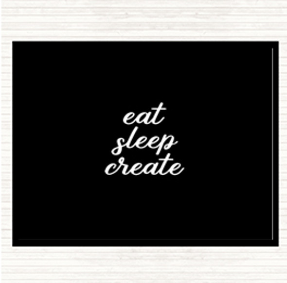 Black White Eat Sleep Quote Placemat