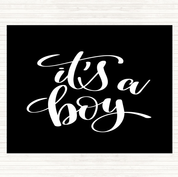 Black White A Boy Quote Placemat