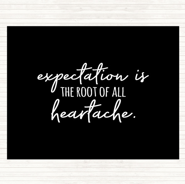 Black White Expectation Quote Placemat