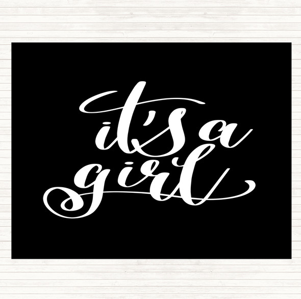 Black White A Girl Quote Placemat