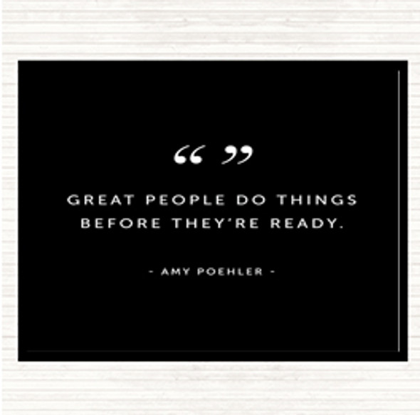Black White Great People Quote Placemat