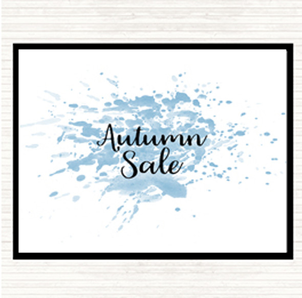 Blue White Autumn Sale Inspirational Quote Placemat