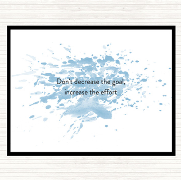 Blue White Increase The Effort Inspirational Quote Placemat