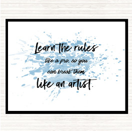 Blue White Like A Pro Inspirational Quote Placemat