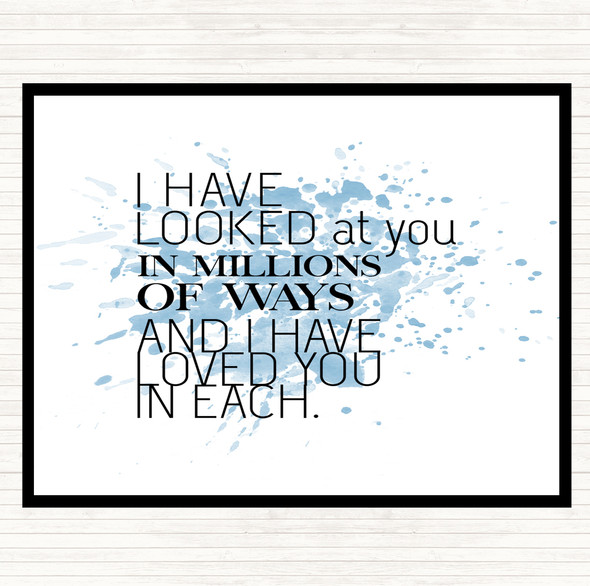 Blue White Million Ways Inspirational Quote Placemat