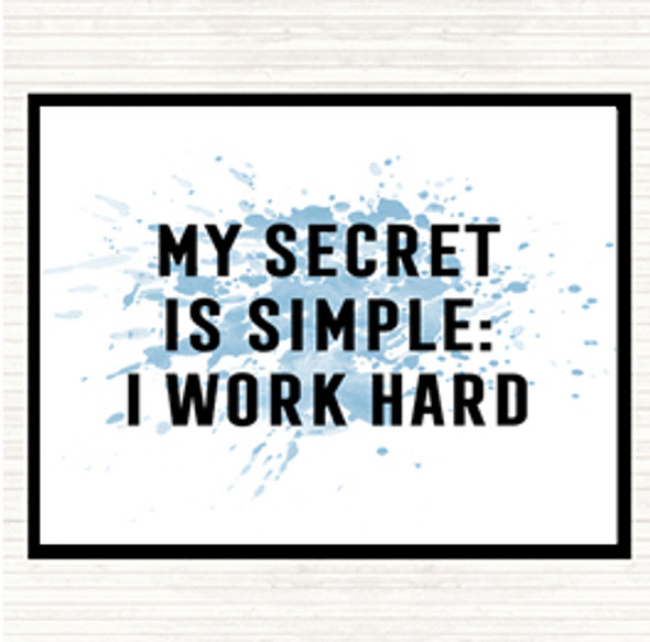 Blue White My Secret Inspirational Quote Placemat