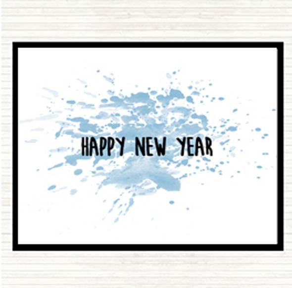 Blue White New Year Inspirational Quote Placemat