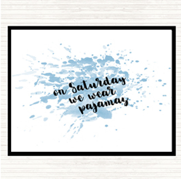 Blue White On Saturday Inspirational Quote Placemat