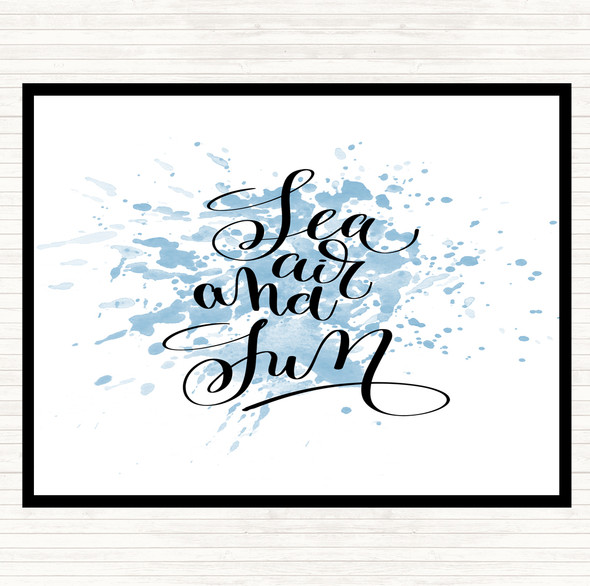 Blue White Sea Air Sun Inspirational Quote Placemat