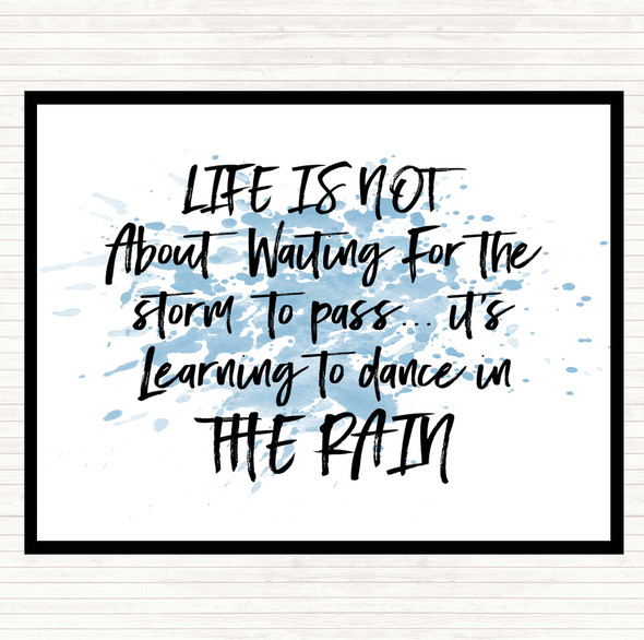 Blue White Storm To Pass Inspirational Quote Placemat