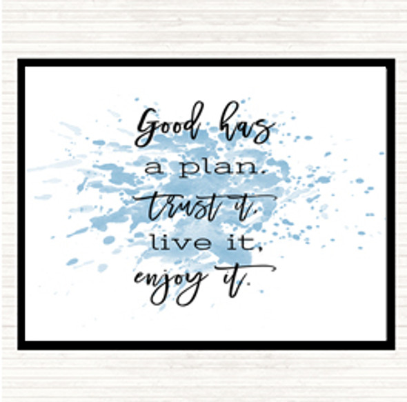 Blue White Trust It Inspirational Quote Placemat