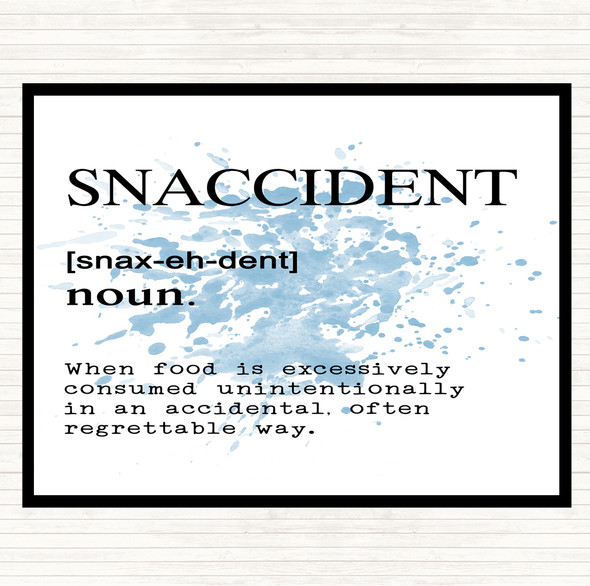 Blue White Word Definition Snaccident Inspirational Quote Placemat