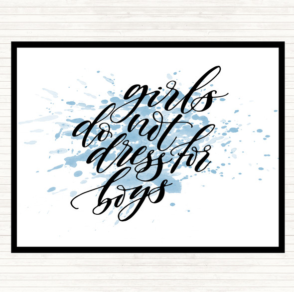 Blue White Dress For Boys Inspirational Quote Placemat