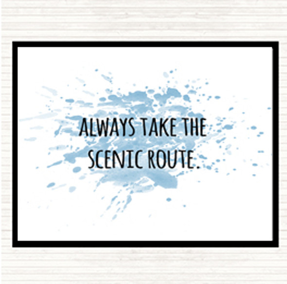 Blue White Always Take Inspirational Quote Placemat