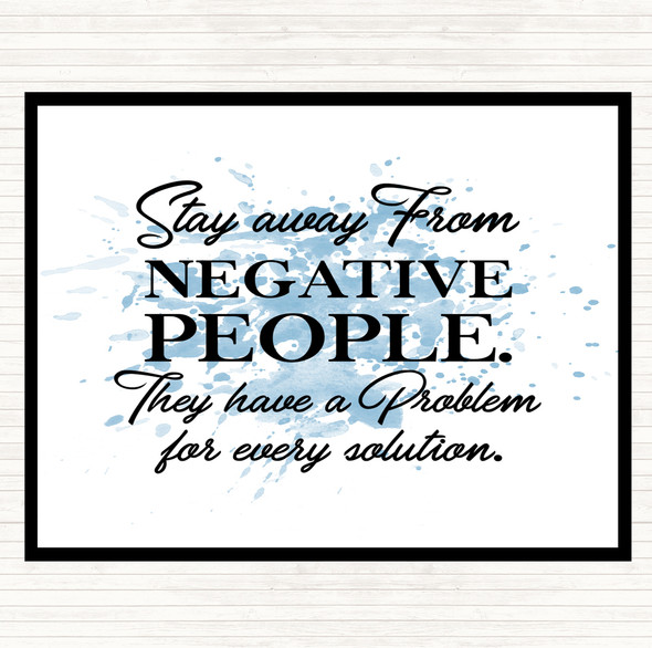 Blue White Every Solution Inspirational Quote Placemat