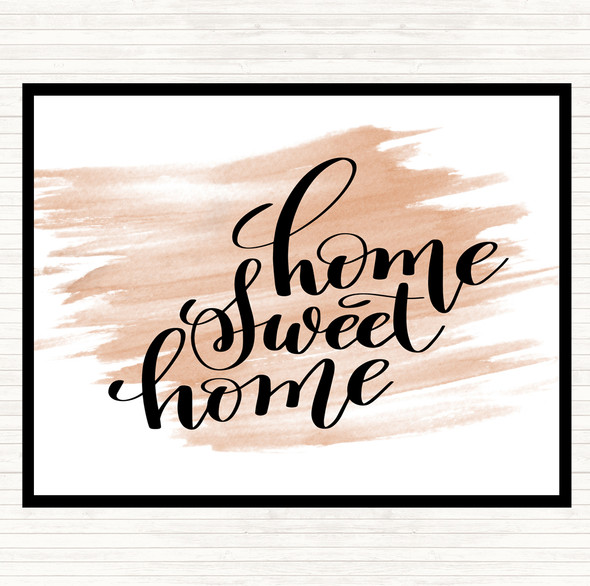 Watercolour Home Sweet Swirl Quote Placemat