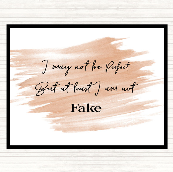 Watercolour I May Not Be Perfect Quote Placemat