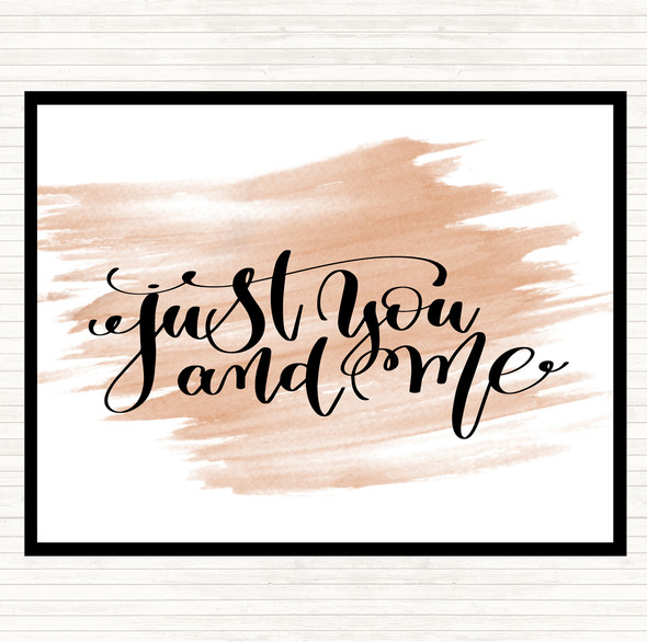 Watercolour Just You And Me Quote Placemat