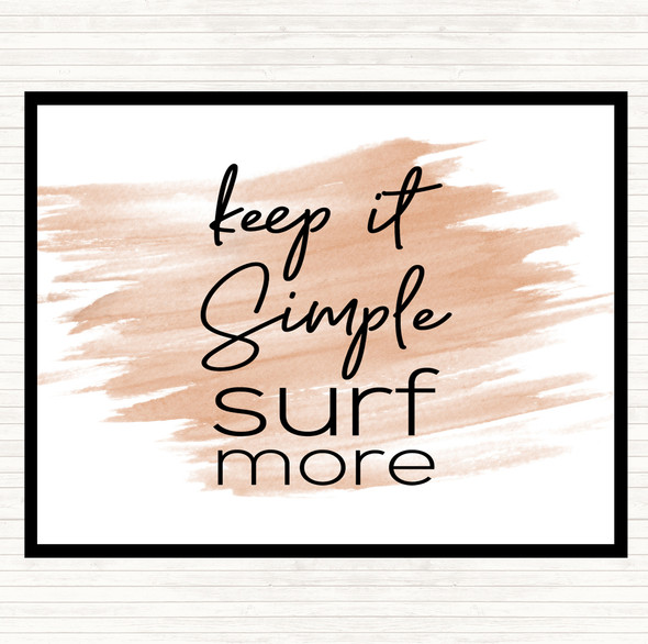 Watercolour Keep It Simple Quote Placemat