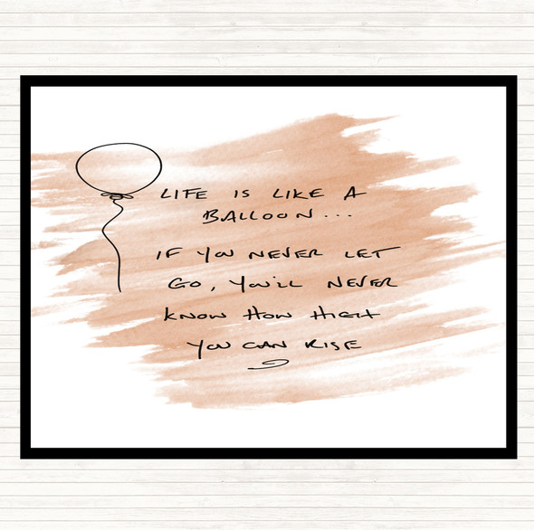 Watercolour Balloon Quote Placemat