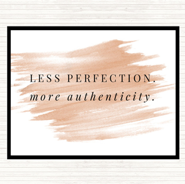 Watercolour Less Perfection Quote Placemat