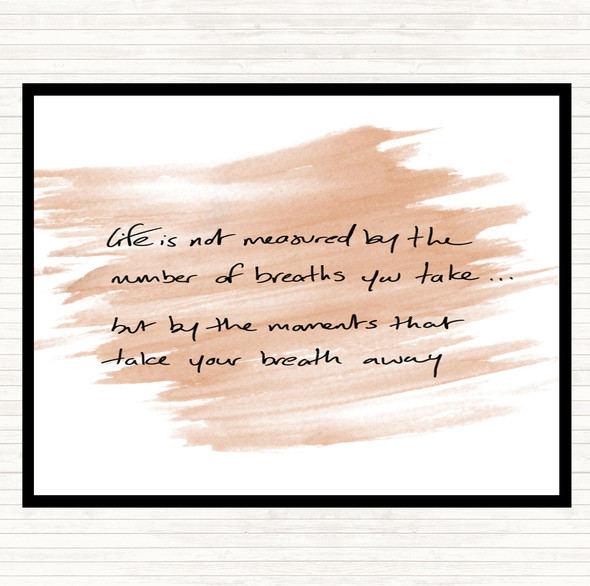 Watercolour Life Not Measured Quote Placemat