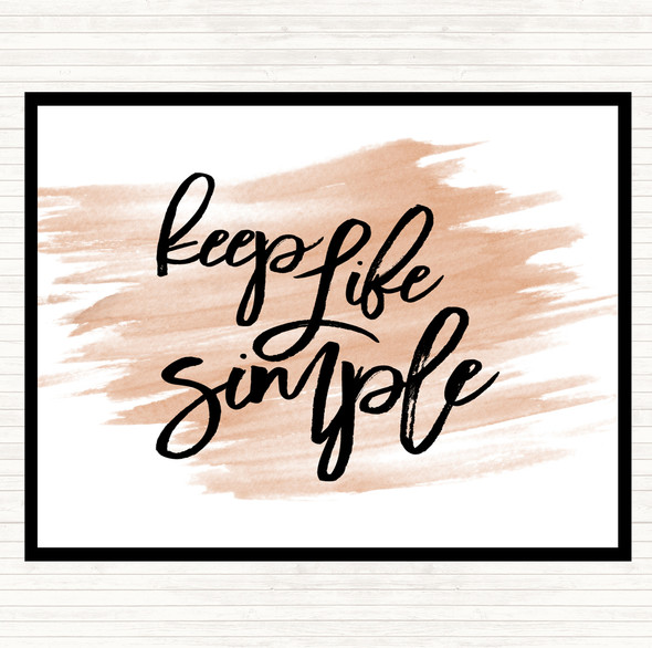 Watercolour Life Simple Quote Placemat