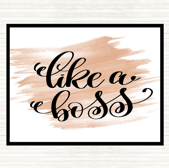 Watercolour Like A Boss Swirl Quote Placemat