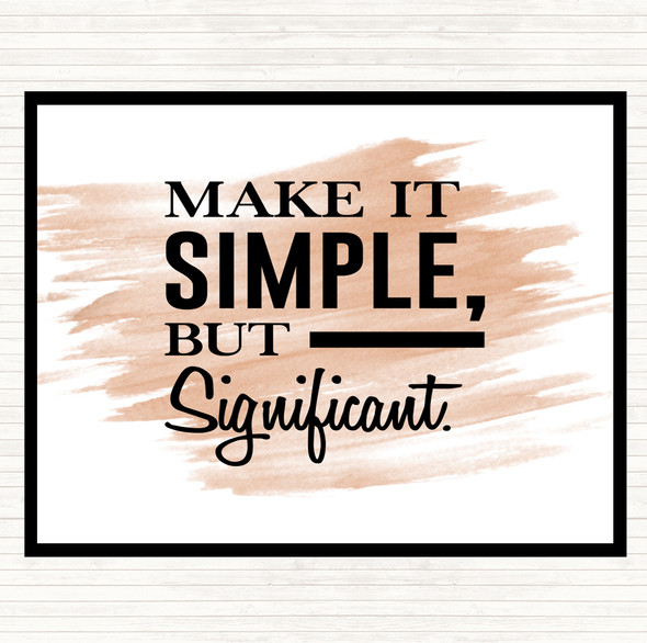 Watercolour Make It Simple Quote Placemat