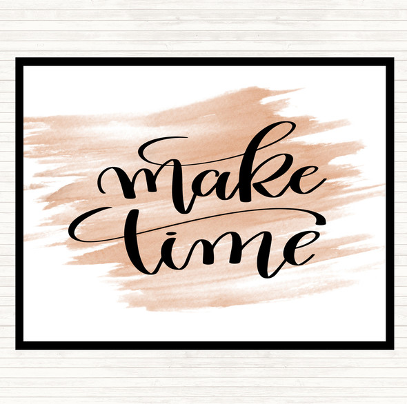 Watercolour Make Time Quote Placemat