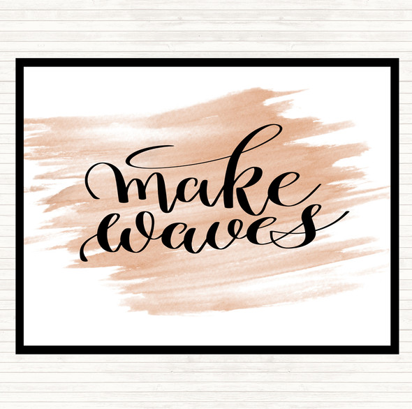 Watercolour Make Waves Quote Placemat