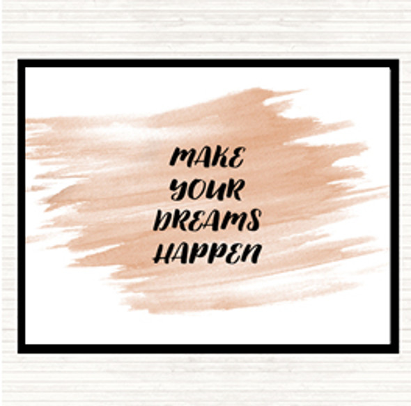 Watercolour Make Your Dreams Quote Placemat