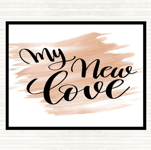 Watercolour My New Love Quote Placemat