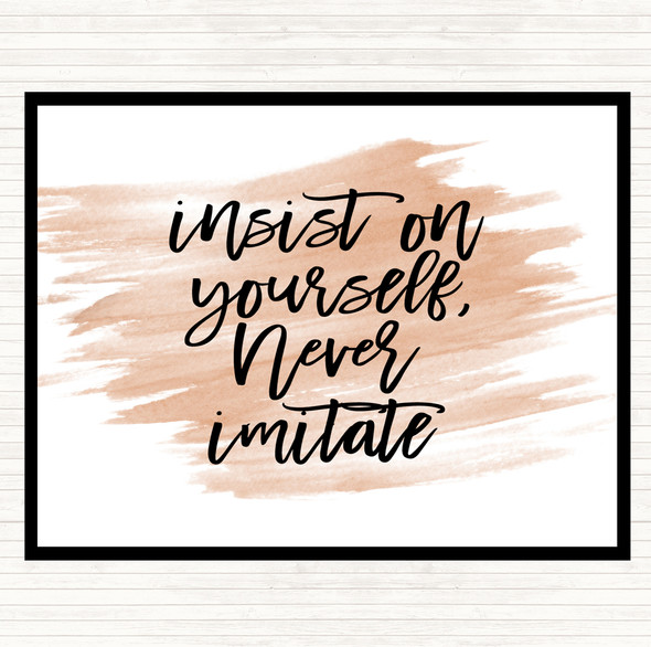 Watercolour Never Imitate Quote Placemat