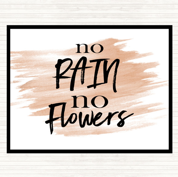 Watercolour No Rain Quote Placemat