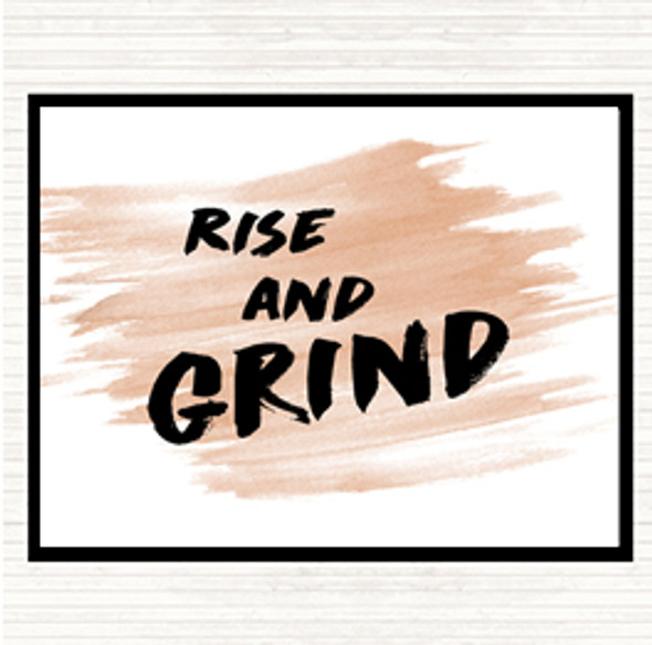 Watercolour Rise And Grind Bold Quote Placemat