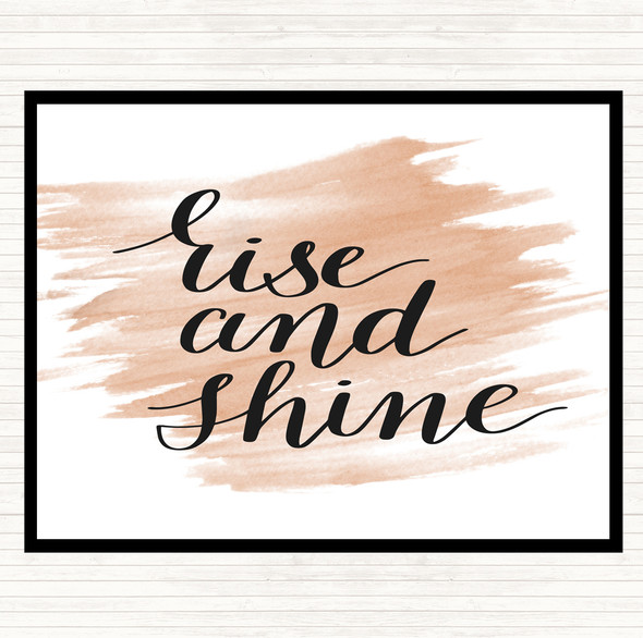 Watercolour Rise And Shine Quote Placemat