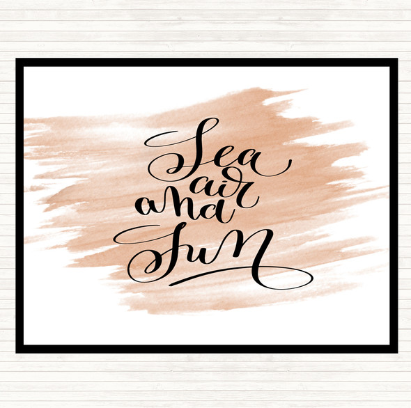 Watercolour Sea Air Sun Quote Placemat