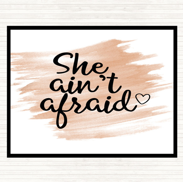 Watercolour She Aint Afraid Quote Placemat