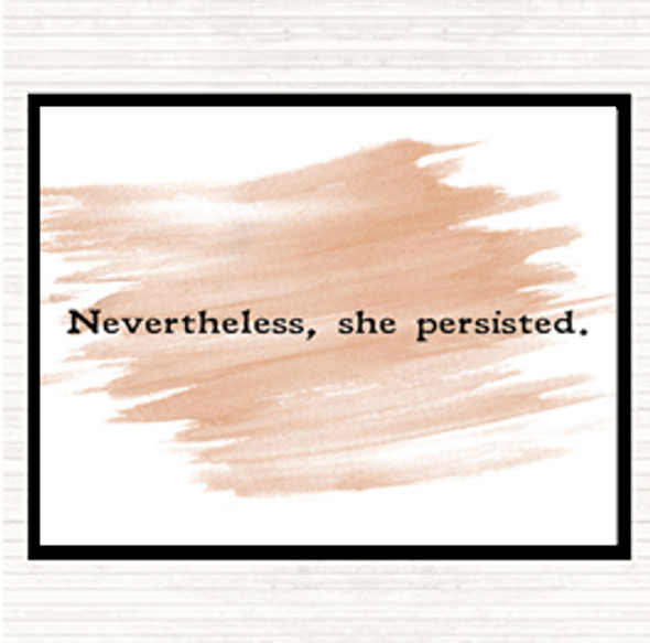 Watercolour She Persisted Quote Placemat