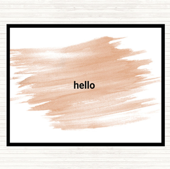 Watercolour Small Hello Quote Placemat Watercolour Small Hello Quote Placemat