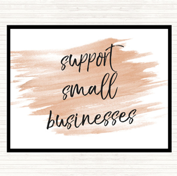 Watercolour Support Small Businesses Quote Placemat