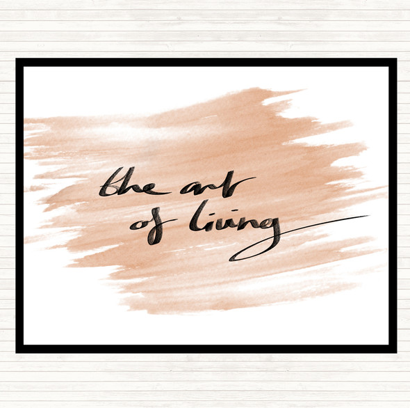 Watercolour The Art Living Quote Placemat