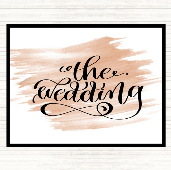 Watercolour The Wedding Quote Placemat