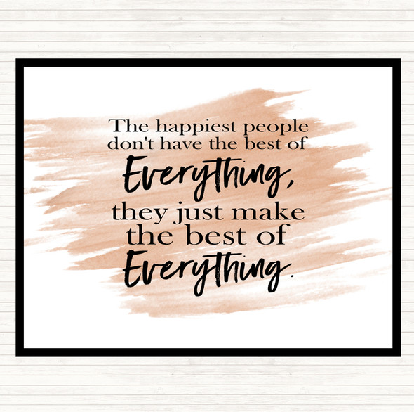 Watercolour Best Of Everything Quote Placemat